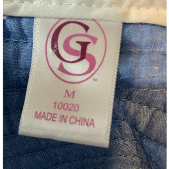 GS House Dress Womens Sz Medium Short Sleeve Snap Button Lightweight Duster Mumu - Picture 9 of 10